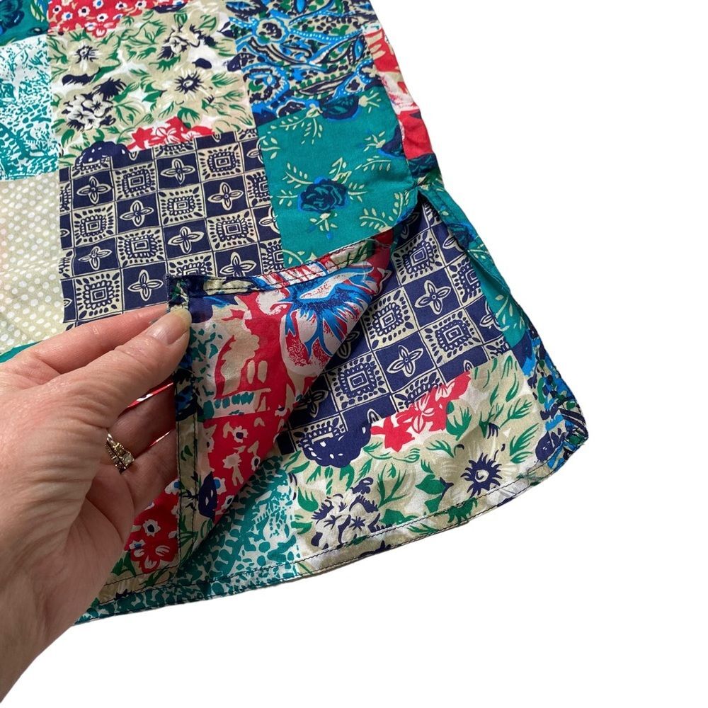 Vintage Silk Exchange Patchwork Print Bohemian Si… - image 5